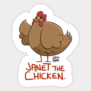 Janet the Chicken Sticker